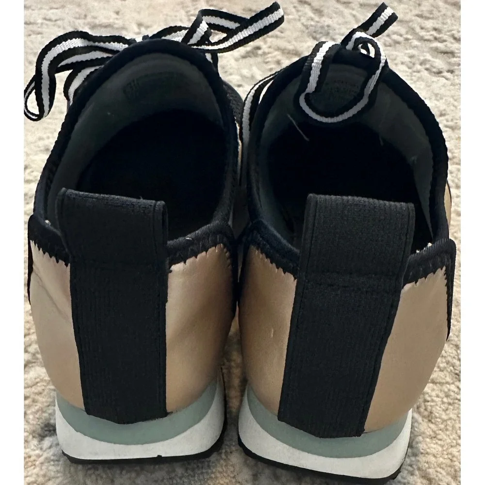Steve Madden Cutout Mesh Sneakers Women's Size 6.5 Mint‎ Gold Black White